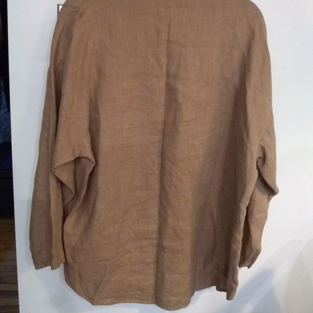 ZARA LINEN TOP WITH BUTTONS - Picture 9 of 16
